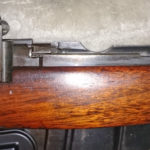 Second rifle which has no serial number. Right side with wood furniture in place.