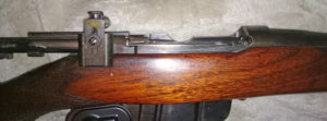 Second rifle which has no serial number. Right side with wood furniture in place.