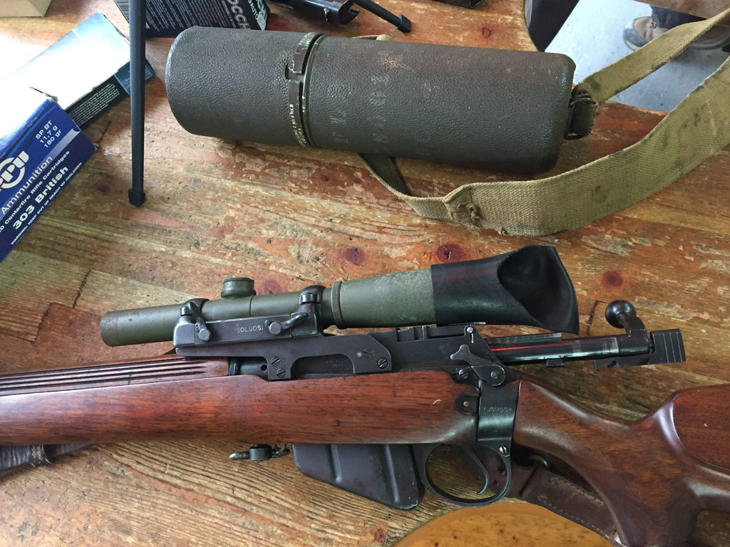 No. 4 Mk. I* (T) 80L8006 with C No 67 Mk I scope 52-C at a rifle range 2018 August.