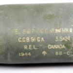 C No 67 Mk I scope 86-C as received August 2018. This is the special scope case C No. 19, It is marked "R.E.L. / CANADA 1945 /|\ 1-C" meaning that this is the very first case made in the short production run.