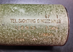 REL C No 67 MK I scope SN 52-C showing the markings.