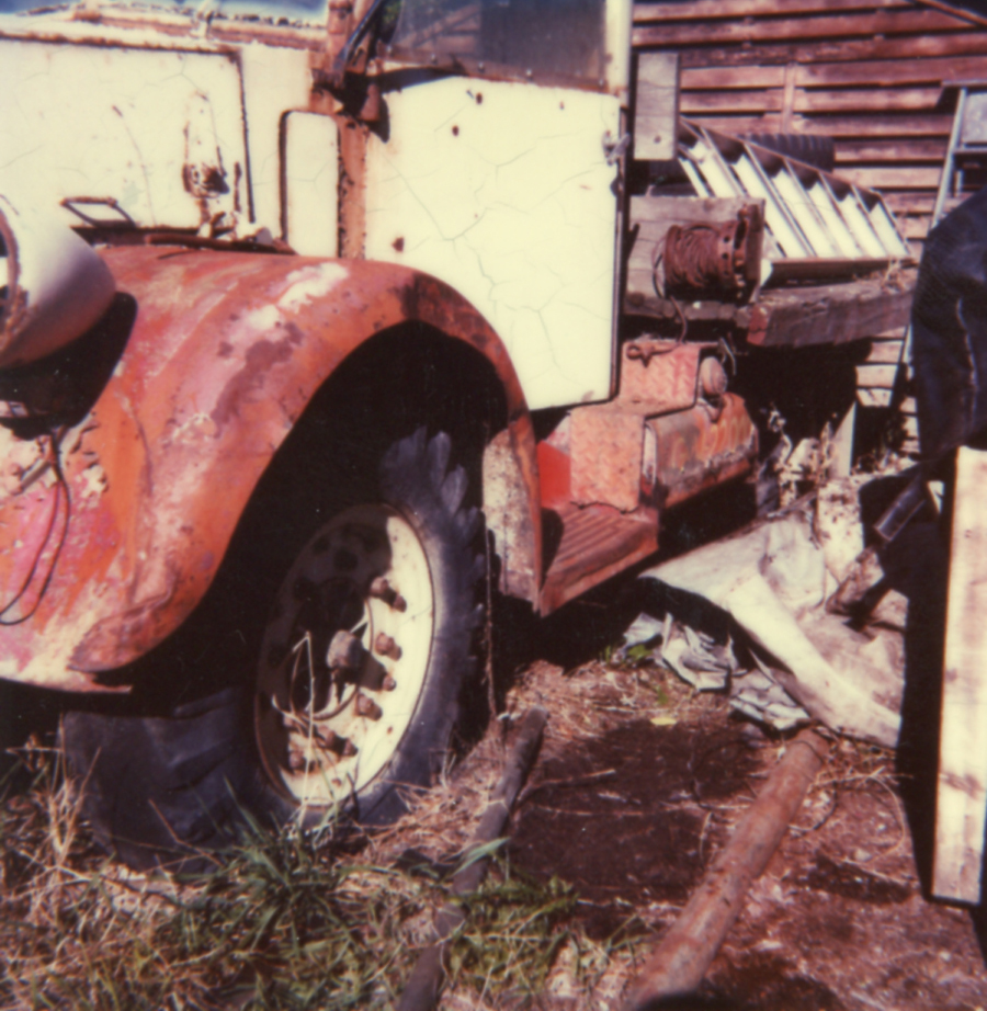 Derelict old army truck as found.