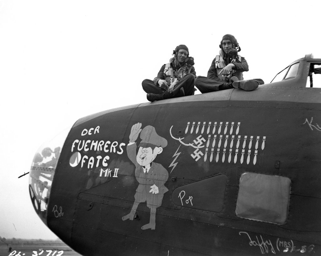 DER FUEHRERS FATE MK II - JW CUMBERS on right pointing RCAF Photo PL-31712