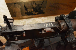 German M.G. 08 serial number 8508c on display at The Military Museums in Calgary, Alberta. Canada, June 2019. Photo by Colin MacGregor Stevens.