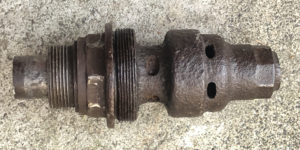 WWI German Maxim M.G. 08/15 serial number 8483 captured by Canadians, likely in "The last 100 Days". The booster missing flash hider and exhaust housing.