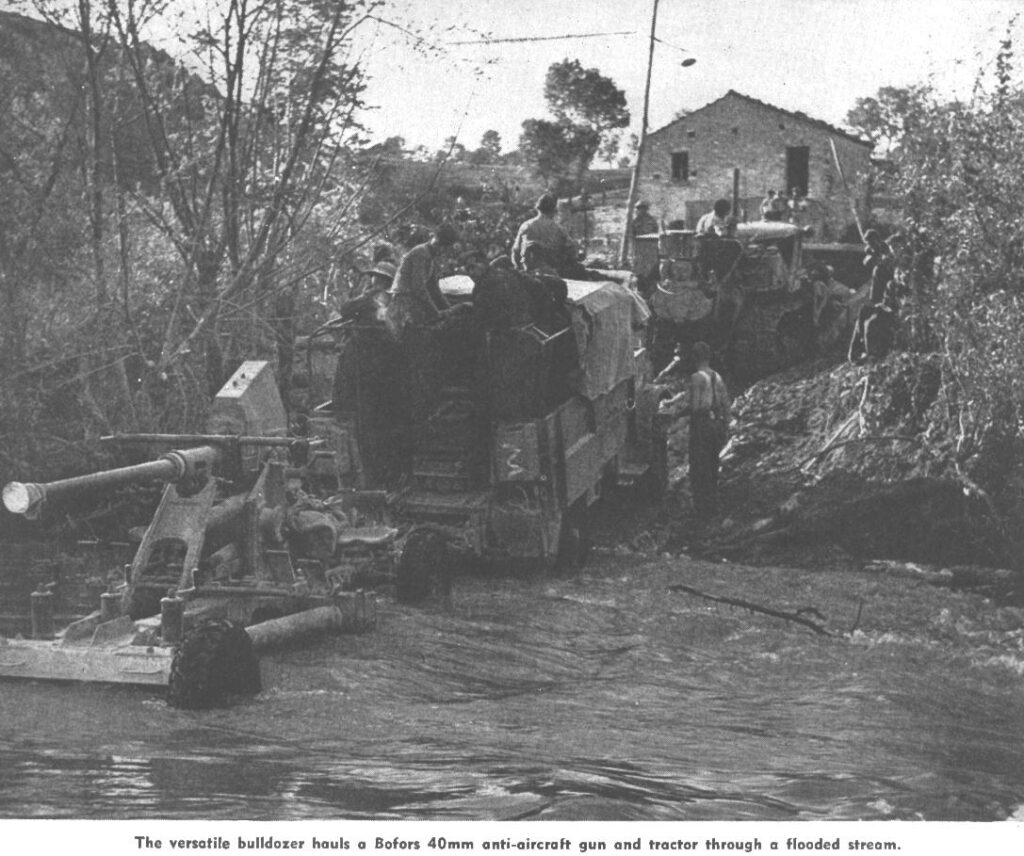 Bofors LAAT in action in Italy with the Canadian Army in WWII