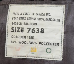 Coat Mans Service Fress Dark Green 1985 CAPTAIN rank (3)