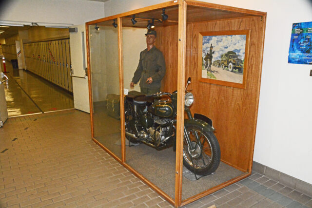 12 Service Battalion Museum 2020 - 1957 Triumph TRW motorcycle, mint out of the crate