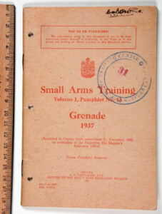 SAT Vol 1 No13 GRENADE 1937 Canadian Army printing 1940