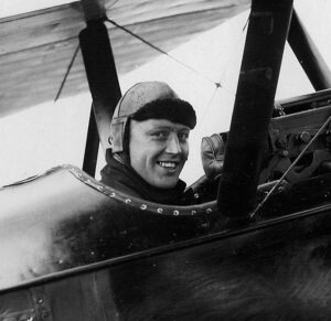 Raymond Collishaw in cockpit July 1918