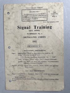 Manual Signal Training Pam No 1 SIGNALLING CODES 1952 Amendments No 2