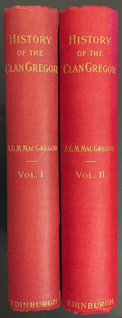 History of Clan Gregor by Amelia MacG publ 1898-1901 - Spines