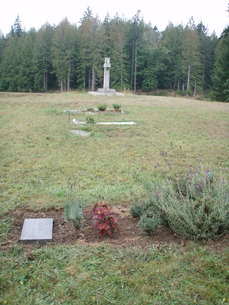 Rob Stevens' grave on Saltspring Island in the Anglican Cemetery. Note the Celtic Cross in the background. Our mother's ashes are buried next to him now.