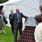 Victoria Highland Games 2013 150th (130) - HRH Prince Andrew unveiling the plaque for the 150th Anniversary that he had just unveiled.