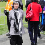 Victoria Highland Games 2013 150th (140) - Jeanette Stevens in foreground. Prinmce Andrew behind her in grey suit.