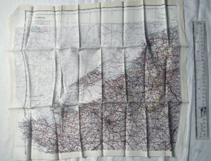 Cloth Escape Maps WWII (4) MI-9 NWE Map C on front