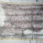 Cloth Escape Maps WWII (7) MI9 France & Spain Map D front