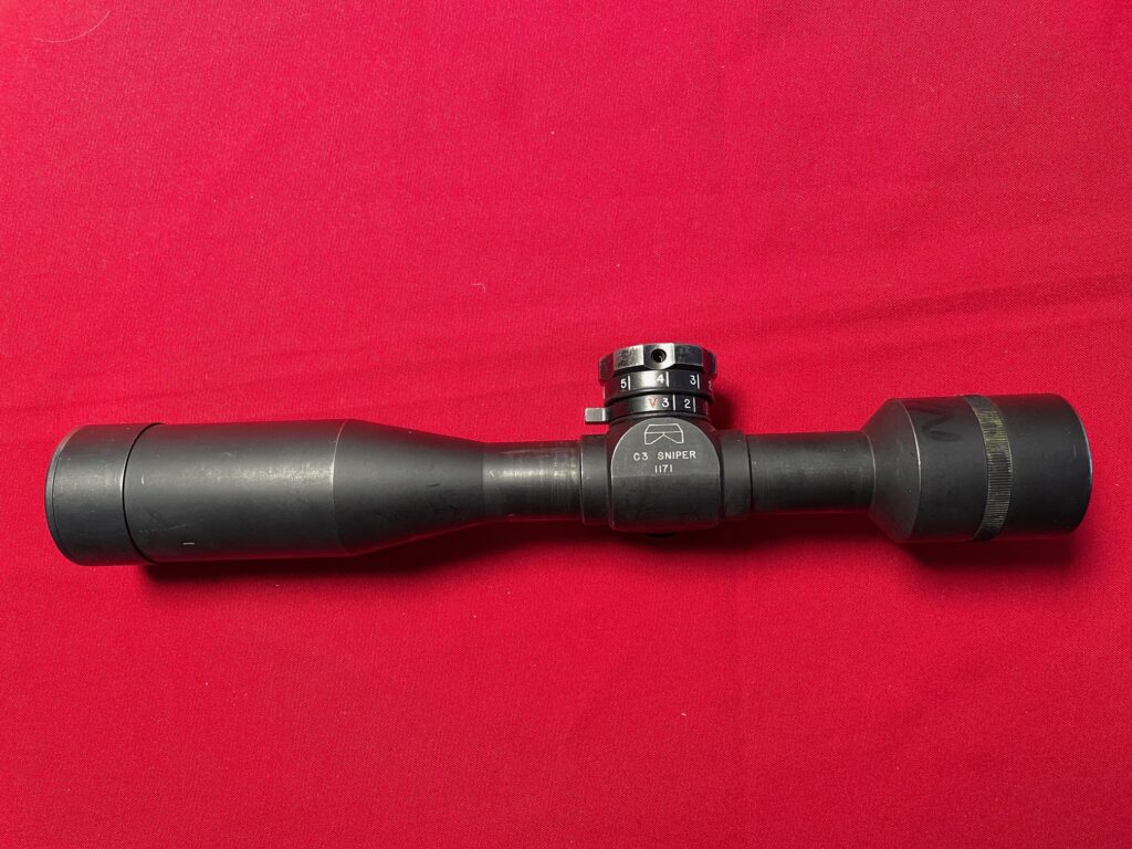 Unertl 10X C3 sniper scope - Left side - Colin Stevens' Collection