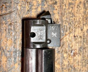 L42A1 - Bolt head showing 19 Ton proof marking