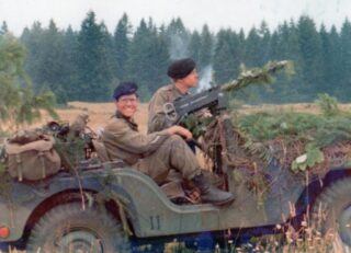 1978 - BCR (DCO) M38A1 CDN 2 or CDN3 with C5A1 GPMG at Fort Lewis, WA, USA - Cpl Chris Mullins and Cpl Kelly Thomas. 1978 - BCR (DCO) M38A1 CDN 2 or CDN3 with C5A1 GPMG at Fort Lewis, WA, USA - Cpl Chris Mullins and Cpl Kelly Thomas.