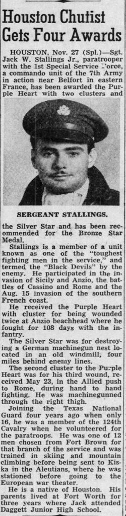 Jack W Stallings Jr newspaper article