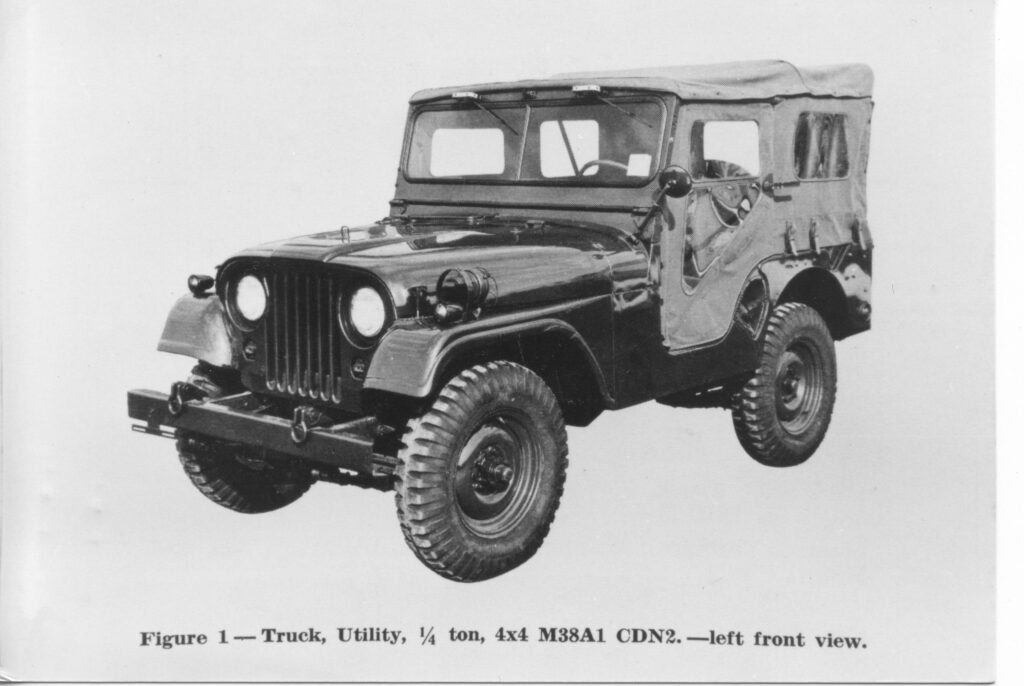 M38A1 CDN2 factory fresh photos July 1968 manual 7610-21-848-1569 - Front 3/4 view