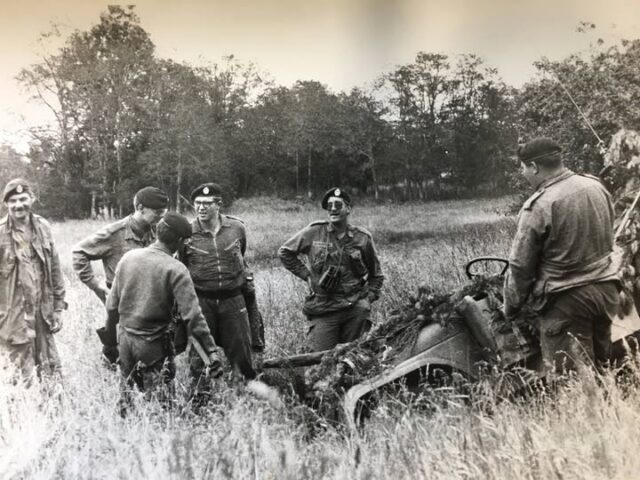 BCR (DCO) Cross-country driving. M38A1 CDN2 or CDN3 Jeep in ditch. - Photo via Manfred Harder