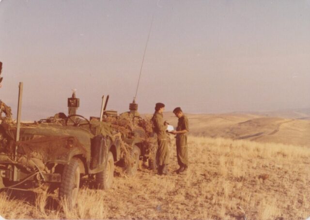 Two camoufglaged BCR(DCO) Recce jeeps M38A1 CDN2 or CDN3 Jeeps - Photo via Manfred Harder
