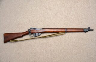 Long Branch 1941 with 1942 barrel all matching 1L314 - Right side of rifle.