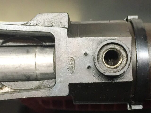 Long Branch 1941 with 1942 barrel all matching 1L314 - Underside of body with inspector's mark (stadium, C/|. 89)