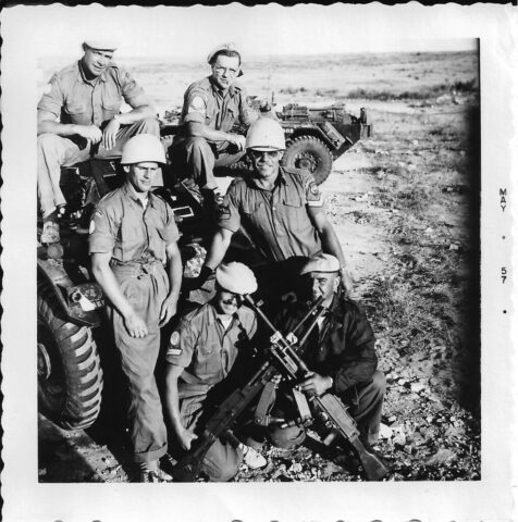 McNicholl Ferret photos – 54-82515 UNEF 1213 PAT May 1957 crew crossed Brens 603 behind